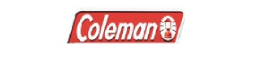 A red banner with the company name of coleman.